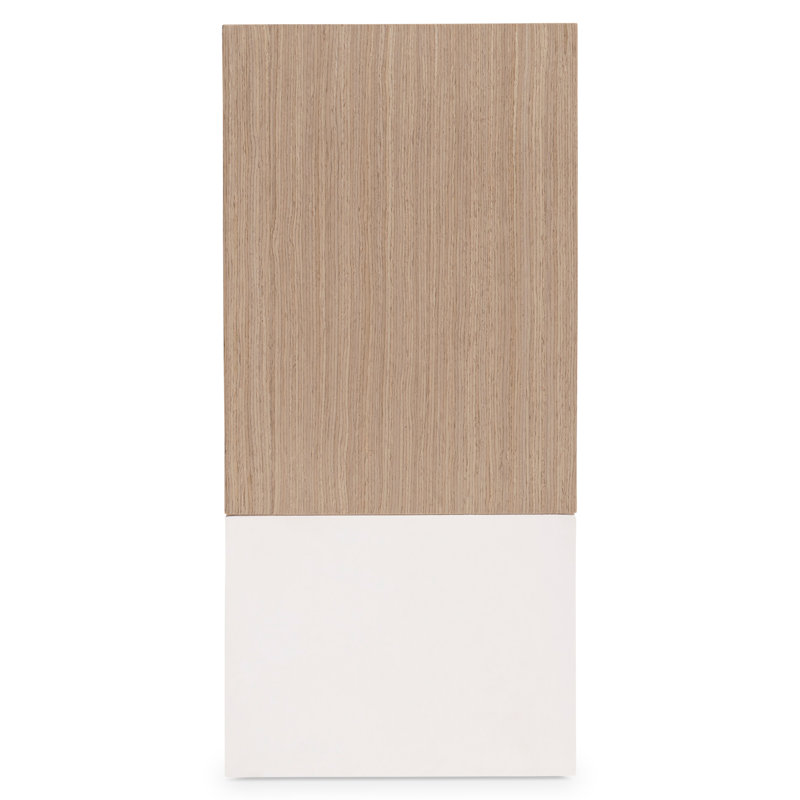 Transitional Modulum 64'' Brown and White Wood-Stone Console Table