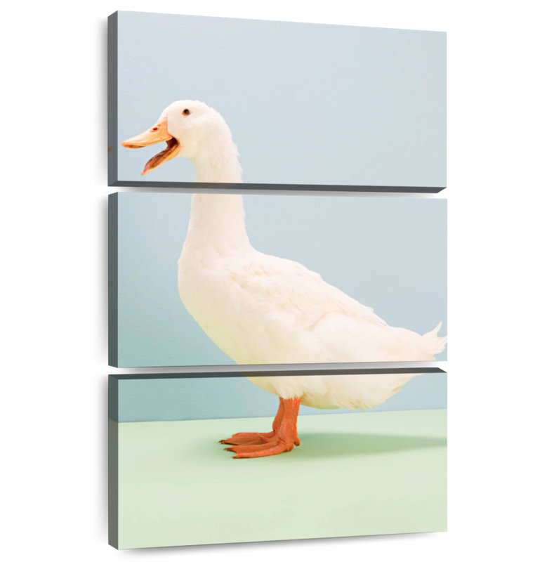 Brampt Quacking White Duck, 32" H x 20" W
