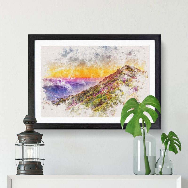 Sequoia National Park in Nevada - Picture Frame Painting Print, 24cm H x 33cm W x 2cm D, Black Framed