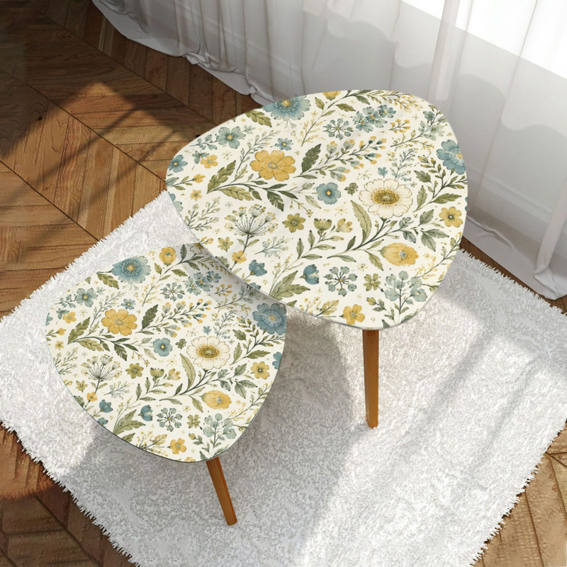 Ensemble de 2 tables basses gigognes Triangle