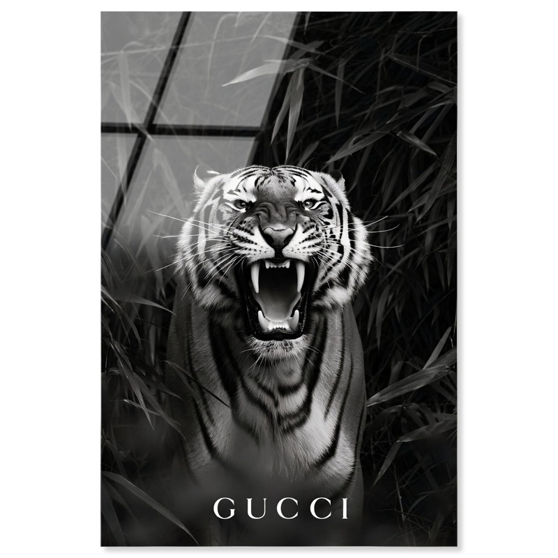 «Roaring Tiger», reproduction d'art animalier par Notoriart, prêt à accrocher, 10 x 15, H 15 po x l 10 po