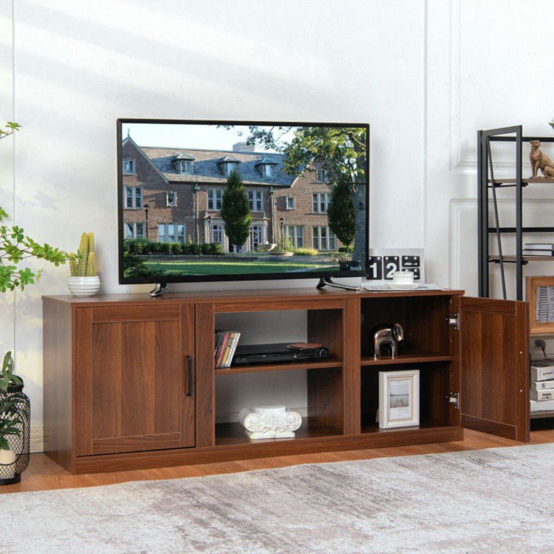 Tawney Unfinished TV Stand for TVs up to 65", Walnut