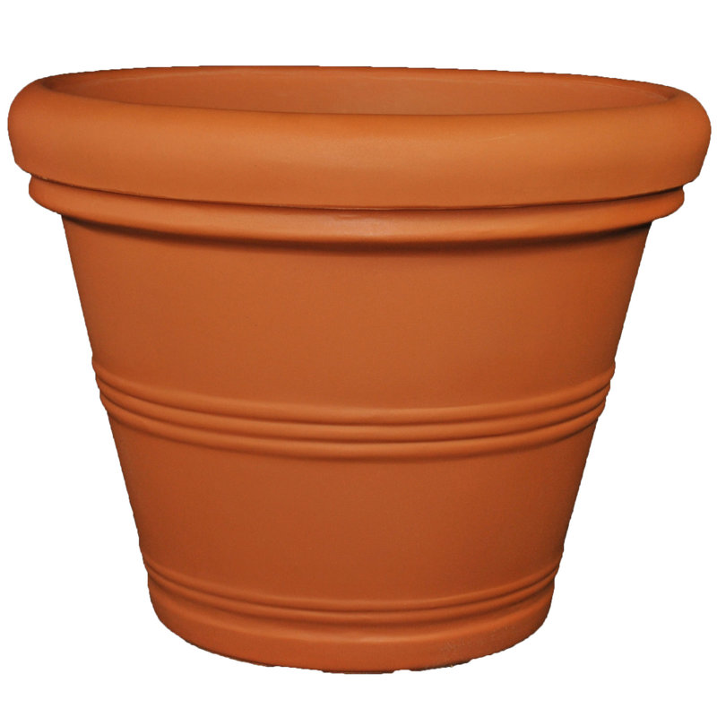 Canotib Pot Planter, Black, 13" H x 15.5" W  x 15.5" D