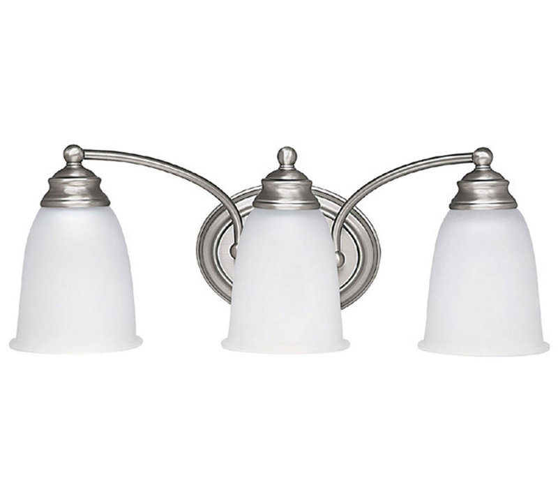 3 - Light Dimmable Vanity Light, Matte Nickel