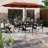 Leonard 6 - Person Outdoor Dining Set with Umbrella Featuring 2 Swivel Chairs-944119339