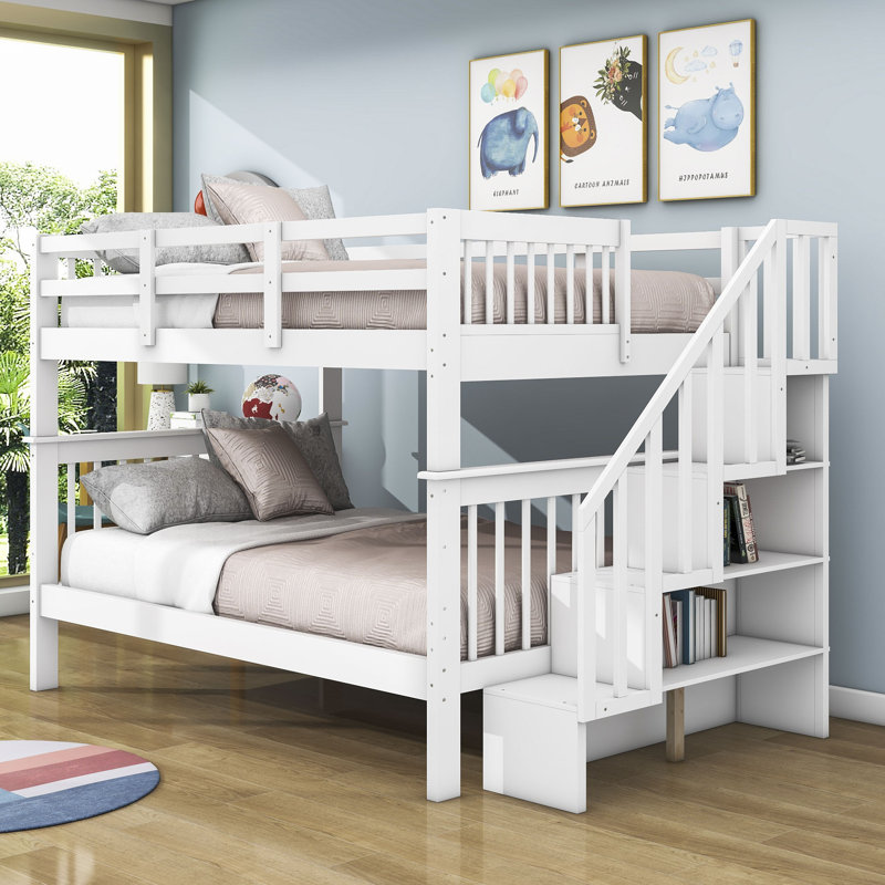 Dilayla Kids Full Over Full Bunk Bed, White