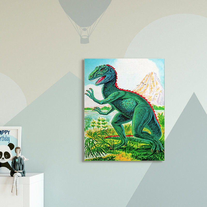«Ralon Dinosaur Field Art», H 40 po x l 30 po, Toile tendue