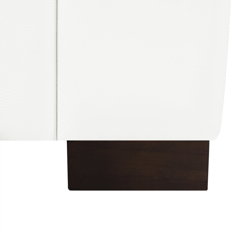 Fauteuil Freya, Cuir véritable blanc