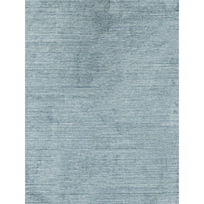 Wool Area Rug in Light Blue/Ivory