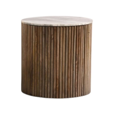 Reysdale Marble Top Storage Lamp Table