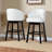 Upholstered Counter Stool with Solid Wood Frame-20238976