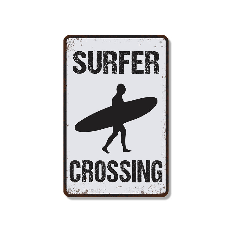 Enseigne Surfer 7 "x 10" Surfer