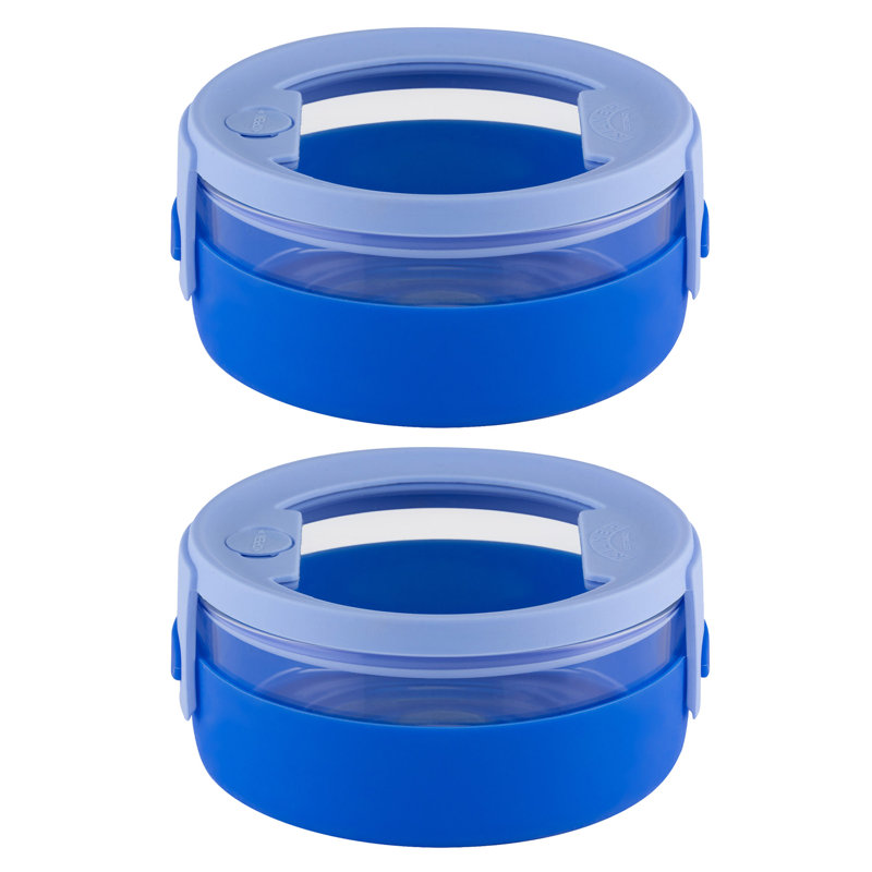 Kilner On The Go Glass Lunch Bowl 700ml - Blue Set Of 2