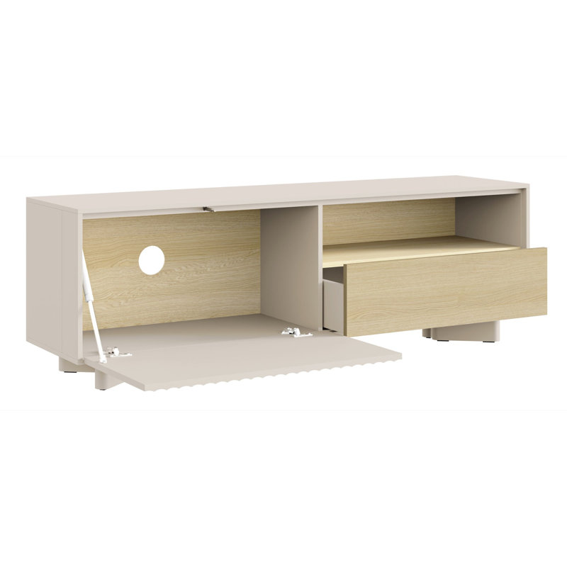 Unfinished TV Stand, 140, Fluted Front