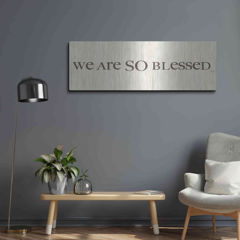 «We are so Blessed» par Lauren Rader, art mural en métal, H 16 po x l 48 po