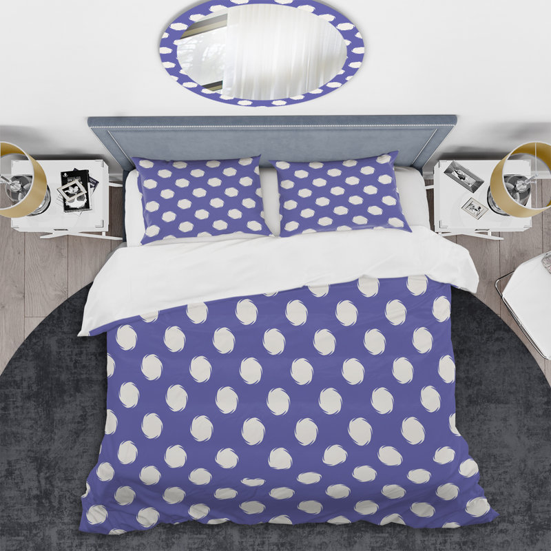 Ensemble de housse de couette en microfibre blanc / mauve 2 pièces, Housse de couette simple + 1 taie décorative stan