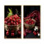 Délicieuse cerise Bliss I - fruits, ensemble de 2 reproductions d'art mural-102577605-102577608