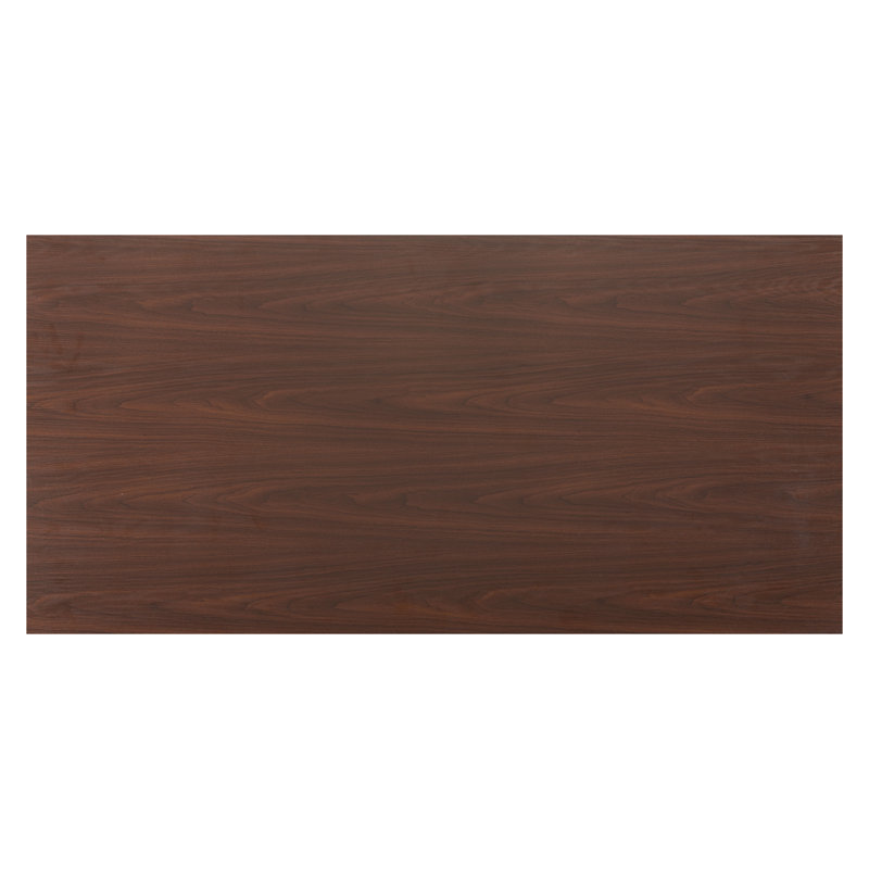Kani Walnut and Black Steel Rectangular Dining Table