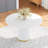 Modern Round Dining Table Set With Upholstered Chairs, Pedestal Base Kitchen Set For 2-4, Space-Saving Breakfast Nook Furniture-436762128-437110237-437119441