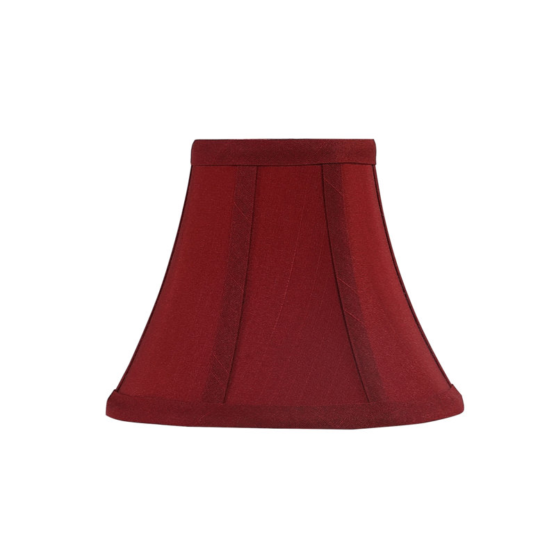 Rust Faux Silk Bell Lamp Shades for Chandeliers, Set of 6