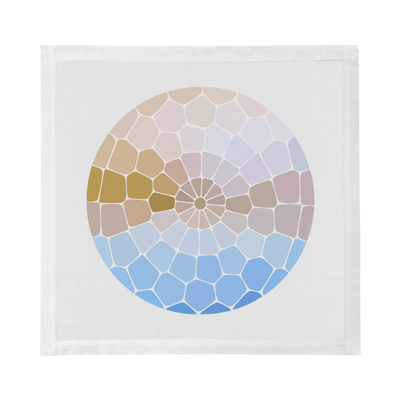Mosaico Cotton Sateen Dinner Napkins, Mykonos