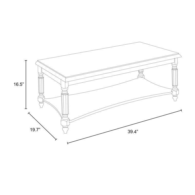 Branham Solid Wood Rectangular Coffee Table