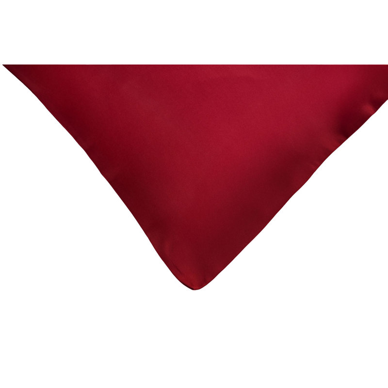 Luxurious Satin Quilt Cover Set, Claret Red, 78.7 x 78.7 inches | 100% Cotton Satin, 211 Thread Count | Includes 2 Pillowcases (31.5 x 31.5 inches), Envelope & Button Closure | Machine Washable, Elegant Bedding Upgrade