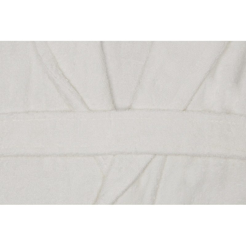Peignoir 100% coton mi-mollet garçon avec poches, Blanc