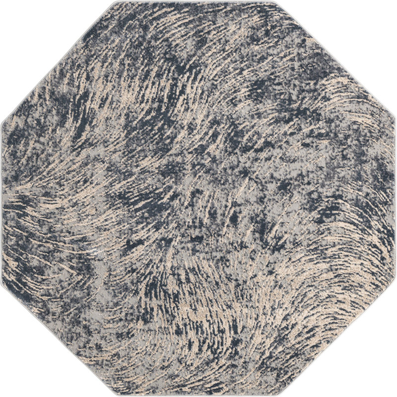 Abstract Indoor Rug, Octagon 6'