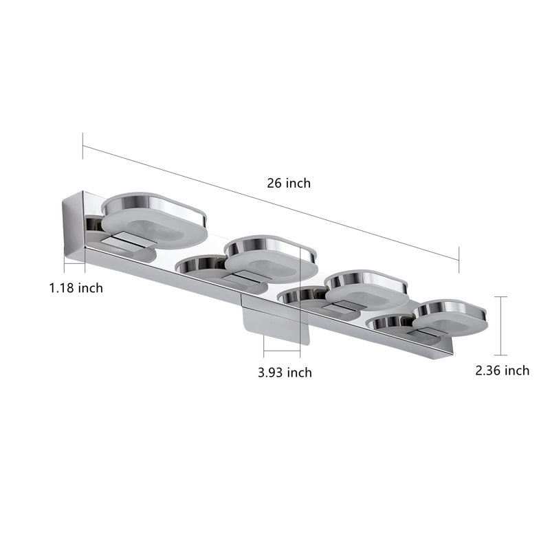 Clare-Marie 4 - Light LED Vanity Light, Silver