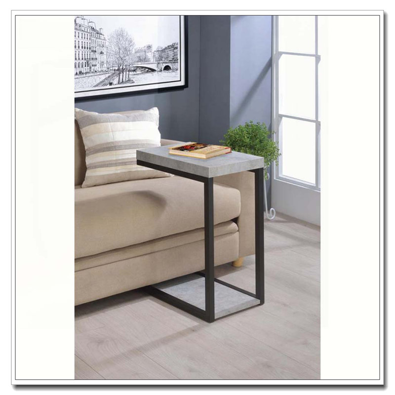 Table à collation ciment et noire
