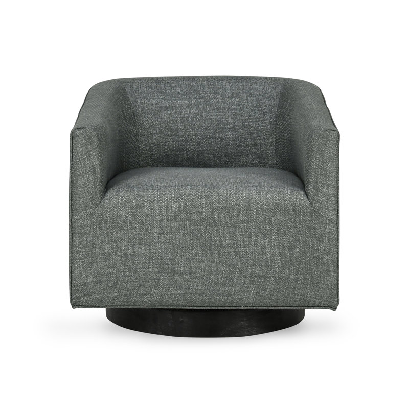 Leroy Swivel Barrel Chair, Taupe Twill