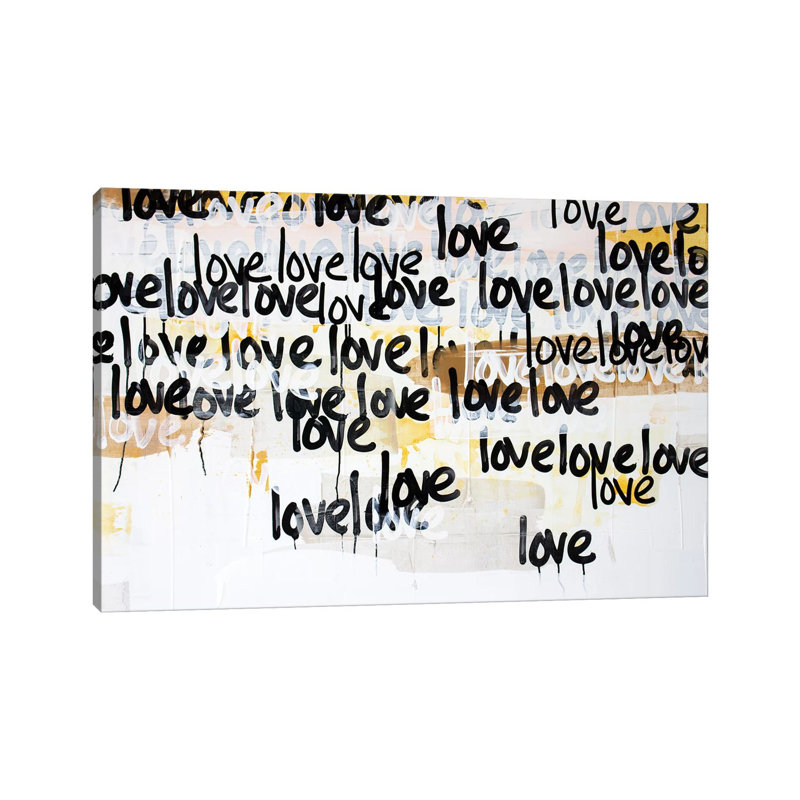«Gold Love on Répétition» par Kent Youngstrom - impression sur toile tendue, H 26 po x l 40 po x 1,5 po