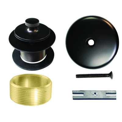 Garniture de bonde de baignoire à visser et à fermer de 1-3 / 8 po avec trop-plein à un trou et adaptateur universel