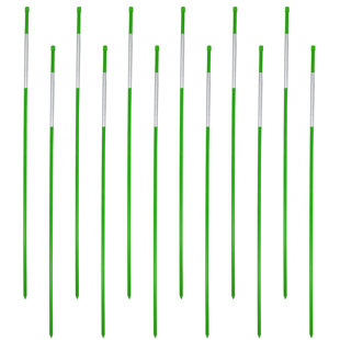 Marqueurs d'allée réfléchissants 48 po en fibre de verre, piquets de neige haute visibilité vert lime