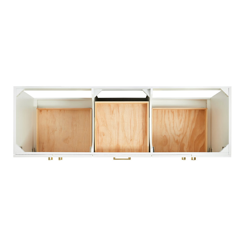 66'' Double Bathroom Vanity Base Only, White