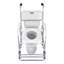 Bedside Commode Chair with 4 Wheels 4-in-1 Raised Toilet Seat 350 lbs
