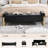 Upholstered Flip Top Storage Bench With Metal Feet-120457116