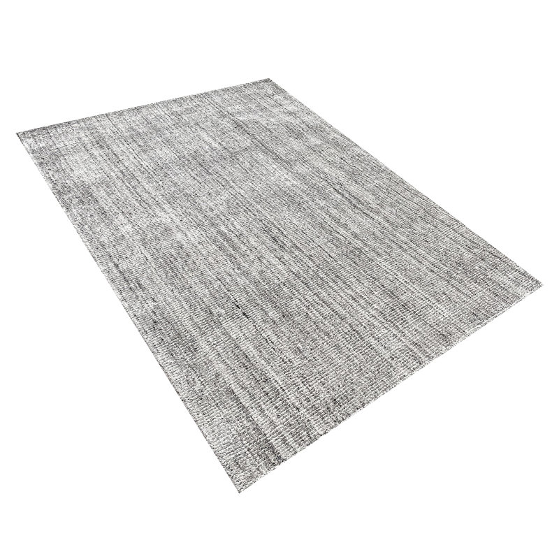 Tapis en laine touffeté à la main 5 pi 3 po x 7 pi 2 po gris argenté