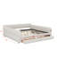 Lit de jour très grand équipé de 2 tiroirs pour le rangement, lit de jour rembourré avec port USB, lit plateforme convenant à la chambre à coucher-370375428