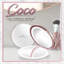 Miroir compact à DEL Coco avec gradateur, mini miroir de voyage rond et loupe
