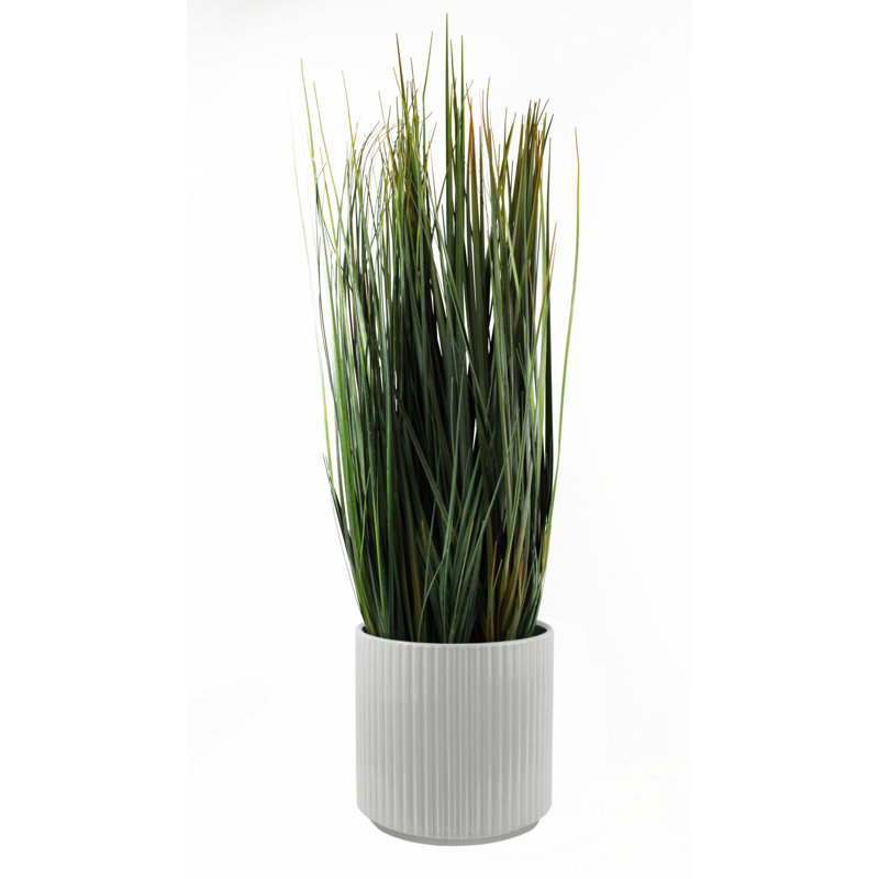 Analyssa 60cm Faux Foliage Plant in Ceramic Pot, White