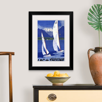« lac de thoune » par otto baumberger affiche rétro