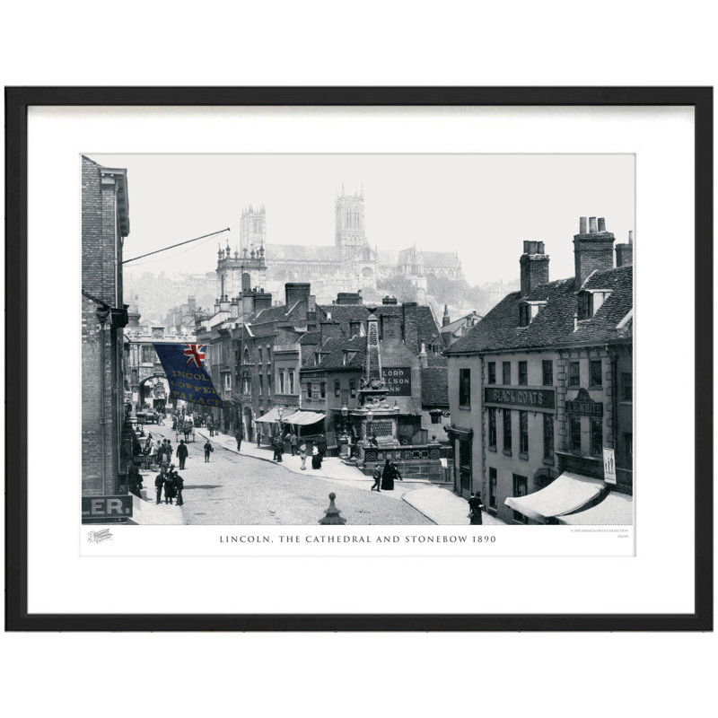 Lincoln, The Cathedral And Stonebow 1890 - Single Picture Frame Print, 48.4cm H x 63.6cm W x 2.3cm D