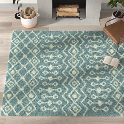 Tapis bleu clair Griego