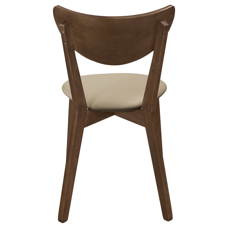 Kanode Wood Dining Side Chair Chestnut, Beige