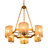 Boho 6-Light Dimmable Hand-Woven Rope Wagon Wheel Chandelier