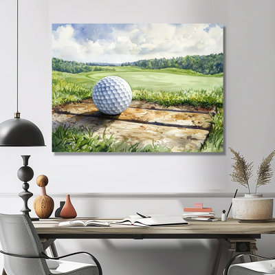 «Greens And Dreams Golf Course Landscape II», art mural sur toile de golf
