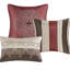 Queen Comforter - Red With Solid Details Bed 100% Filling & Shams-120469378-120469380