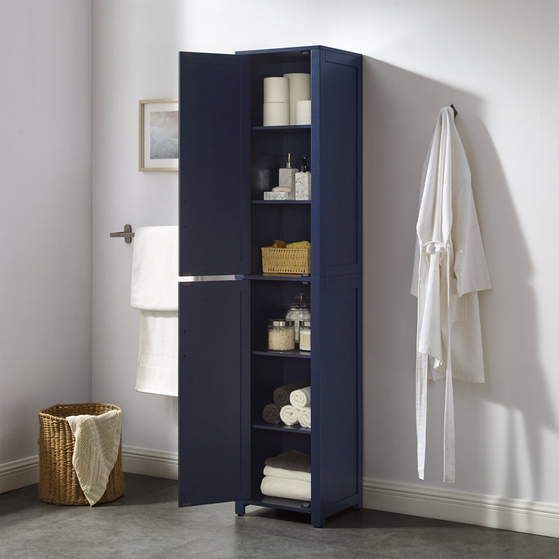 Armoire de rangement en lin Savannah, Marine
